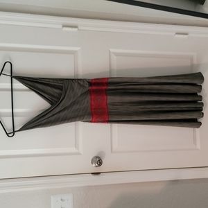 BCBG Olive Green Drop Waist Faux Wrap Dress